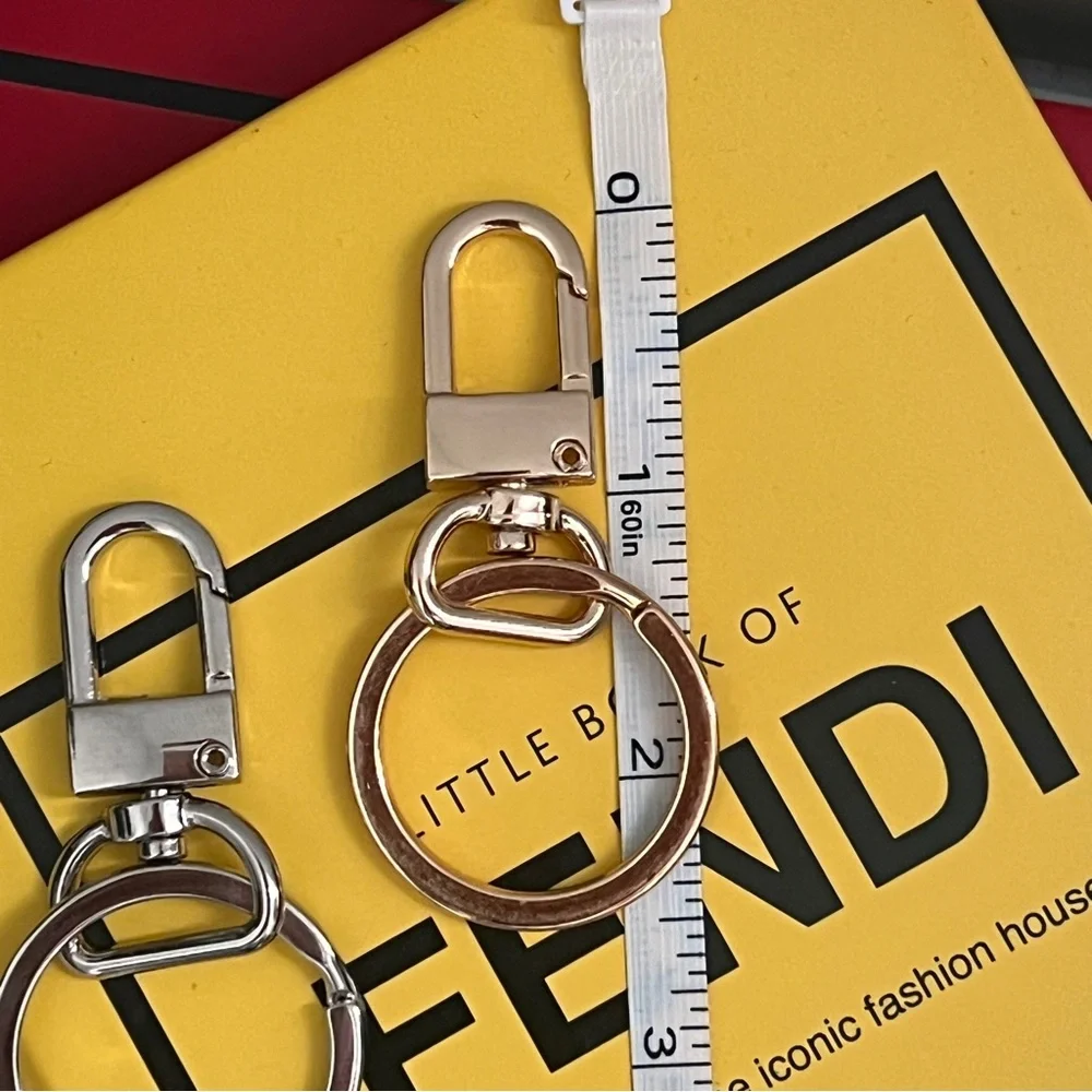 Gold Keychain Swivel Clip Bag Charm in Gold Finish